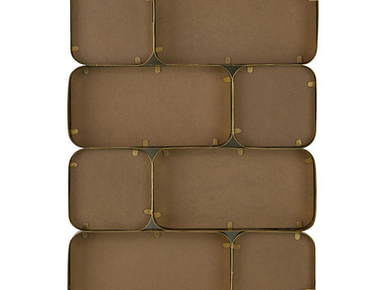 Mirror With en Metal Framed Decorative Rectangle Mirror For Bedroom Dressing Room, Hallway Or Living Spac - Gold