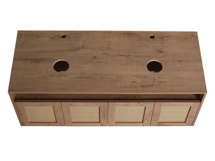 Bathroom Vanity With Art Sink And Side Cabinet, Float Mounting Design