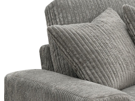 Tavia - Reversible Sectional Sofa With 6 Pillows - Gray