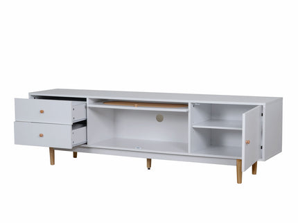 70" TV Stand With Drawers - White