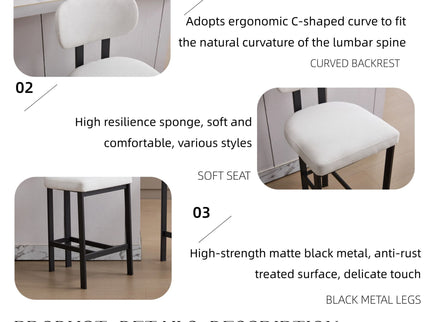 Modern Counter Height Stools (Set of 2)