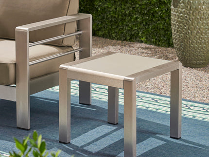 Cape Coral - Contemporary Side Table With Frosted Glass Top