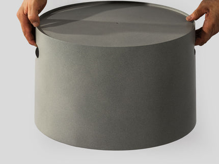 Propane Tank Cover Round Tank Holder Hide Away Side Table - Gray