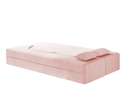 Modern Floor Sofa With 2 Pillows, Convertible Twin Size Folding Mattress For Living Room