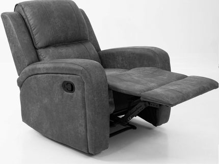 Modern Style Manual Recliner With Square Arms And Tufted Design