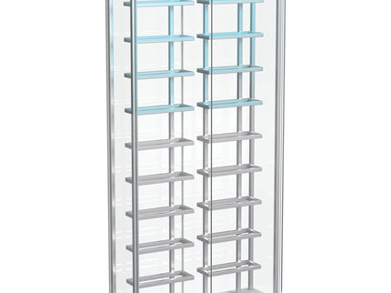 Wine Storage LED Curio Cabinet - Chrome