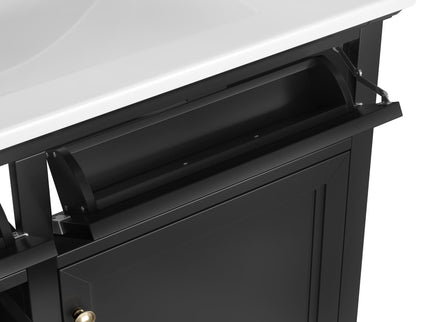 Modern Bathroom Vanity With Sink Top, 4 Drawers And 1 Soft-Close Door