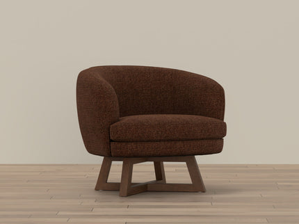 Swivel Accent Chair With Sculptural Base