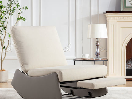 Modern Rocking Chair Recliner, Comfy Rocker Nursery Chair With Footrest, Accent Reading Chair, Upholstered Lounge Chair For Relaxing, Resting, Soft Padded Rocker For Indoor Living Room Bedroom