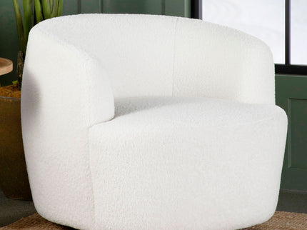 Denae - Upholstered Swivel Chair - Ivory