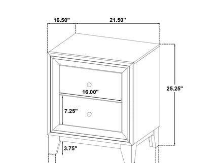 Anza - Queen Bedroom 4 Piece Set - Walnut