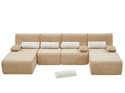 Oversized Sectional Sofa, Living Room Seating With Modular Design