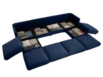 Contemporary Elegant Sofa With Storage And Ottoman