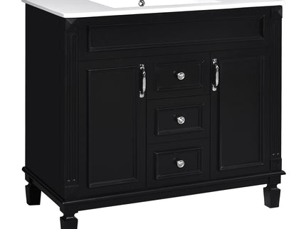 Bathroom Vanity With Top Sink, Basin On Cabinet With 2 Soft Closing Doors And 2 Drawers