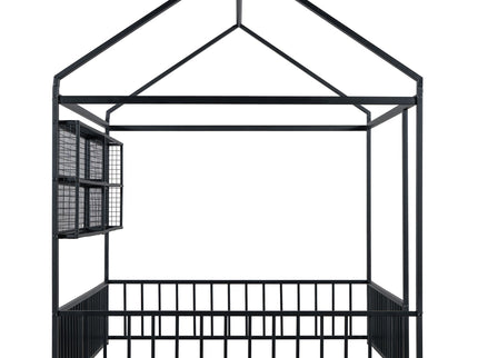House Frame With Fence And Shelves