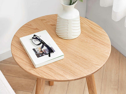 Round Small End Table, Side Table For Bedroom & Balcony