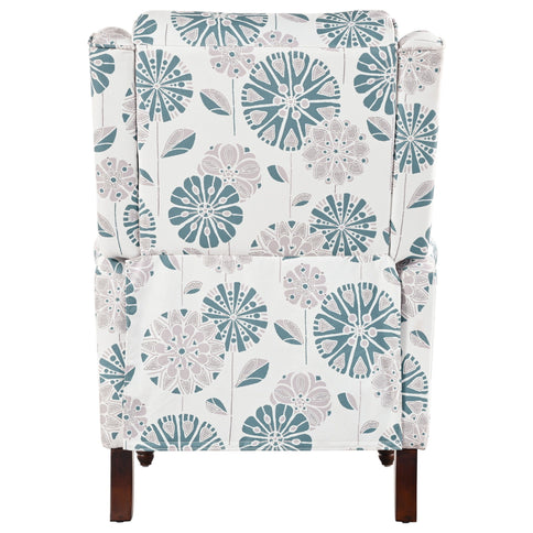 Push Back Recliner Chair Upholstered Recliner Armchair With Classic Wing Back And Solid Gourd-Shaped Legs