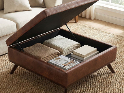 Owen - Multifunctional Square Coffee Table Storage Ottoman