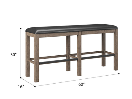 Bar Height Bench - Brown