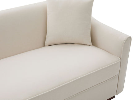 3 Seater Sofa With Wrap Around Armrests And Throw Pillows