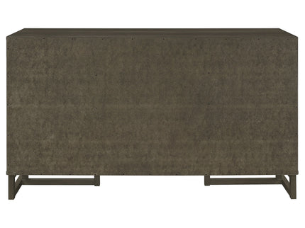 Glenmoor - 3 Drawer Server With 2 Cabinets - Dark Gray