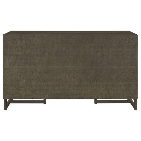 Glenmoor - 3 Drawer Server With 2 Cabinets - Dark Gray