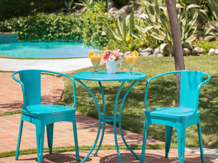 Lourdes - 3 Piece Metal Set - Teal