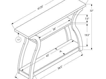 Accent Console Table For Entryway, Unique Curved Design