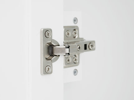 Freestanding Bathroom Vanity, Elegant Design With 4 Doors & 1 Drawer, Adjustable Shelves, Damping Hinges - White