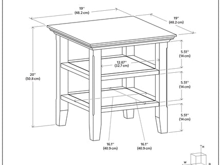 Acadian - End Table - Warm Walnut Brown
