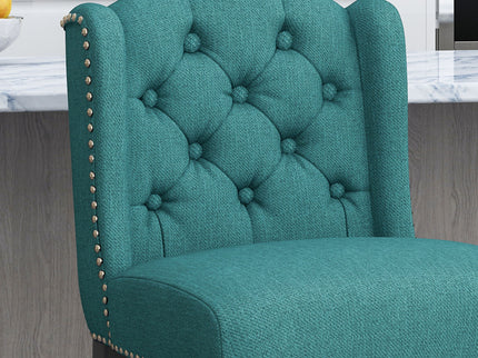 Vienna - Fabric Tufted Counter Stool With Nailhead Accents (Set of 2)