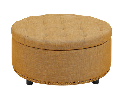Tufted Storage Ottoman With Upholstery