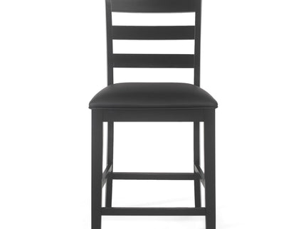 Farmhouse Upholstered Wood Counter Stools
