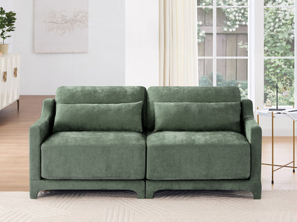 Elegant Sofa With Ergonomic Design And Lumbar Pillows