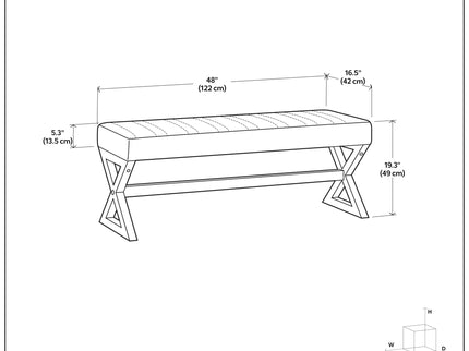 Salinger - Large Upholstered Ottoman Bench