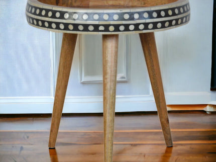 Small Patterned Nordic Style End Table
