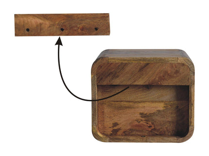 Curved Upper Slot Floating Nightstand