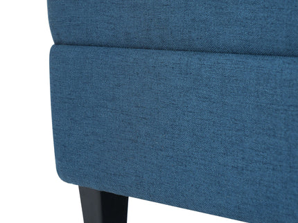 Ottoman, Compact Footrest For Living Room - Navy Blue
