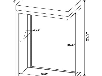 Snack Table With Industrial Base