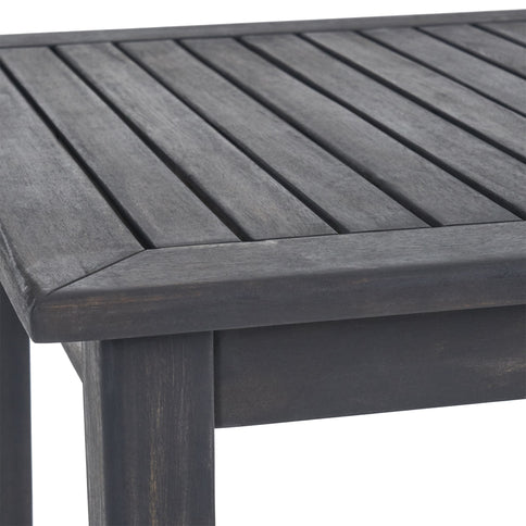 Outdoor Minimalist Acacia Wood Rectangle Bar Table