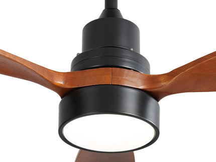 Ceiling Fan With Reversible DC Motor, LED Light, Solid Blades, Remote Control