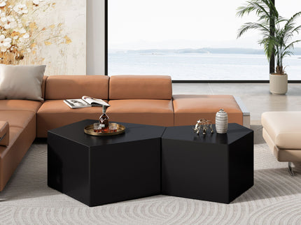 Irregular Pentagon Nesting Coffee Table Set