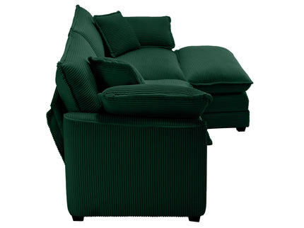 Modern Modular Cushion Sofa With Ottoman, Low Back, Deep Seating Sofa Set