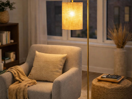 Brizo - Tall Corner Floor Lamp - Gold