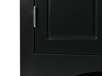 Triangle Bathroom Storage Cabinet With Adjustable Shelves, Freestanding Floor Cabinet For Home Kitchen