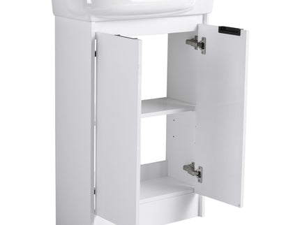 Freestanding Bathroom Vanity With Sink And Storage Rack, Soft Close Doors Base With Basin