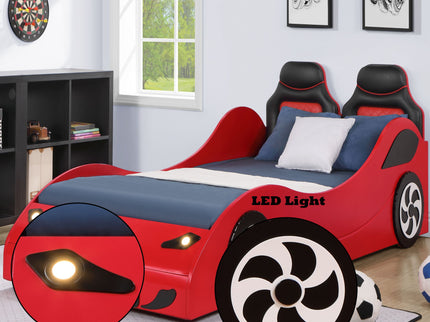 Colen - Twin Car Bed With LED