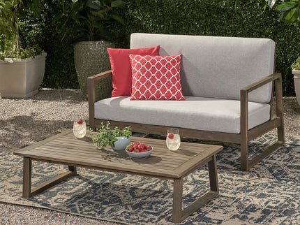 Belgian - Loveseat & Coffee Table Set With Water Resistant Cushions