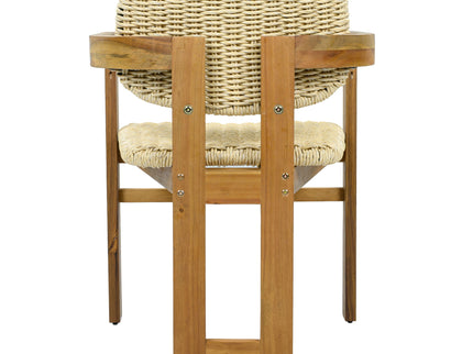 Outdoor Accent Armchairs For Patio (Set of 2) - Natural / Teak