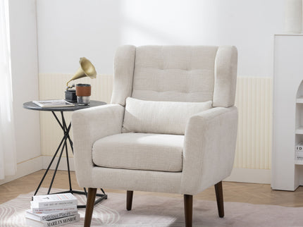 Modern Accent Chair Upholstered Foam Filled Living Room Chairs Comfy Reading Chair Mid-Century Modern Chair With Fabric Lounge Arm Chairs Armchair For Living Room Bedroom